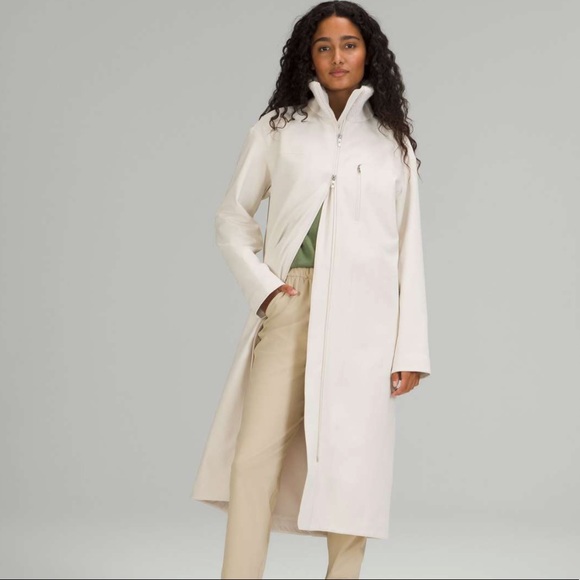 Lululemon Repelshell Long Jacket White 